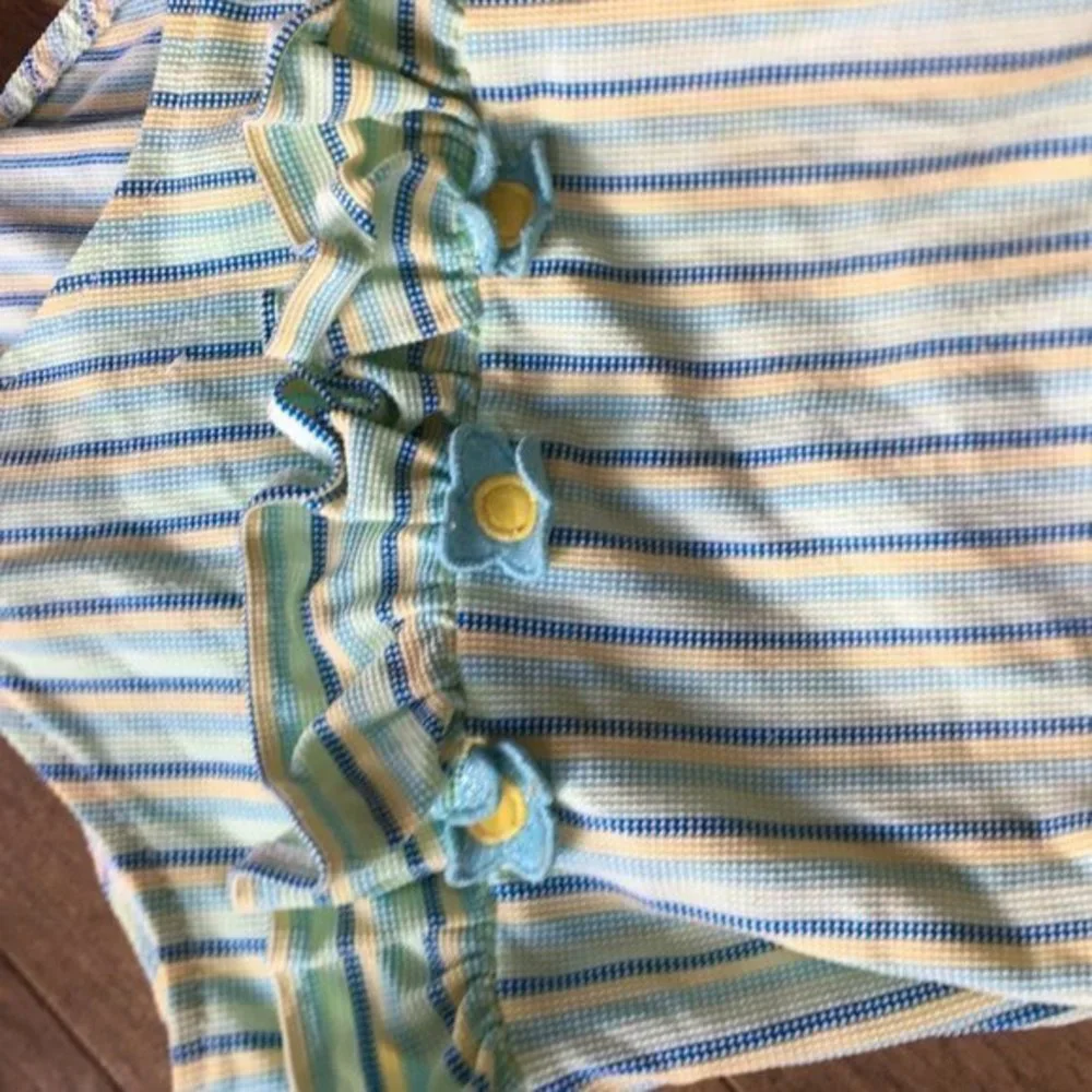 Florence Eiseman Green/Yellow Swim Suit 3T GUC - Picture 3 of 11